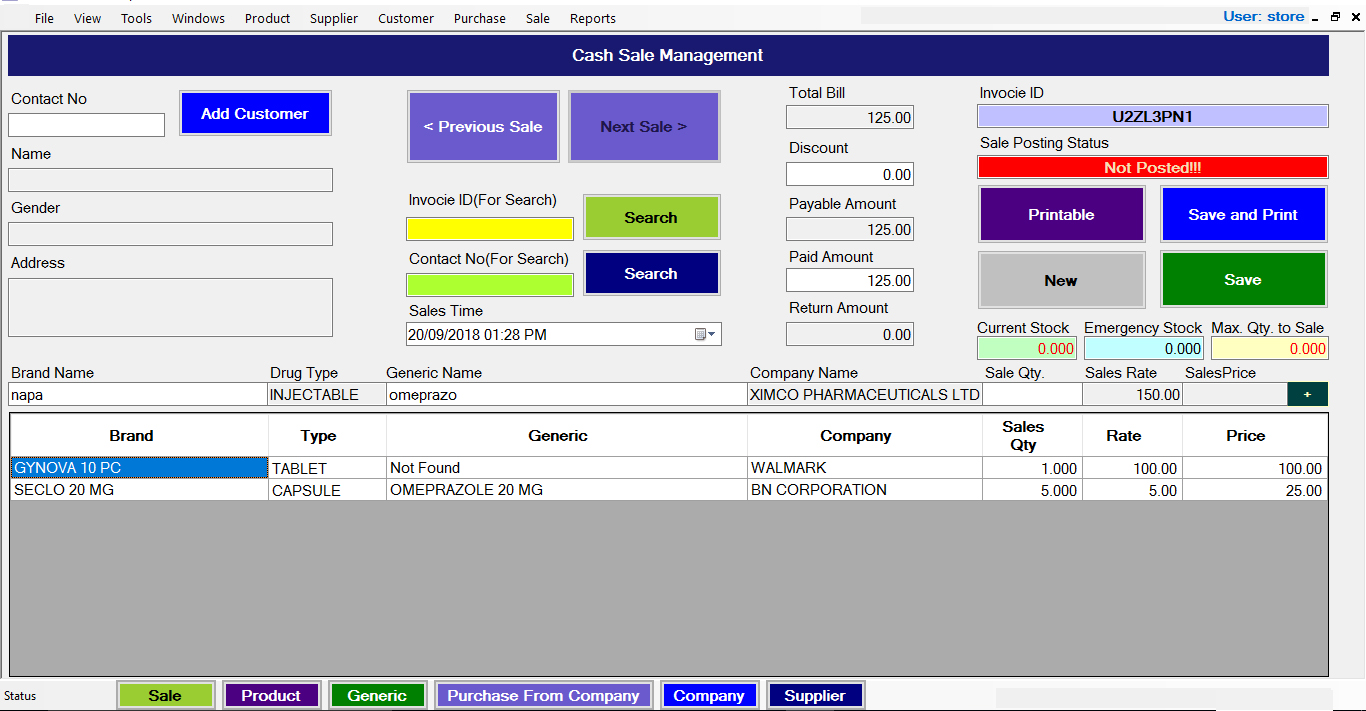 Pharmacy Point of Sale Lubana General Hospital PEARL Consultant Ltd