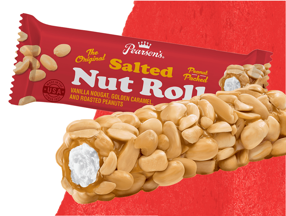 Salted Nut Roll Peanuts, Caramel & Nougat Pearson's Candy