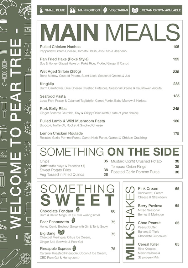 Pear Tree Christmas Menu 2023 Menu Seafood, Vegetarian, Vegan & More Pear Tree Restaurant