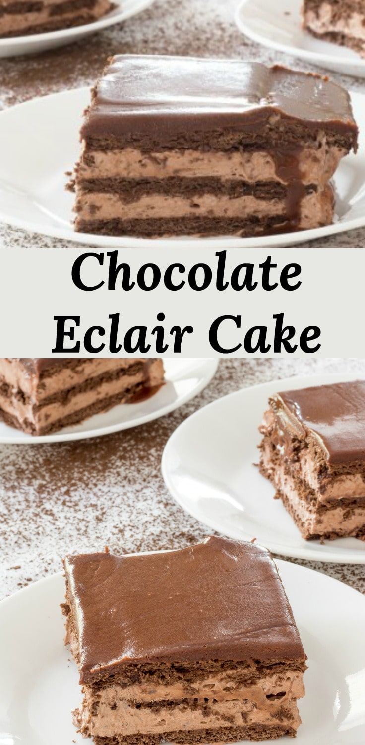 No Bake Chocolate Eclair Cake Recipe Pear Tree Kitchen
