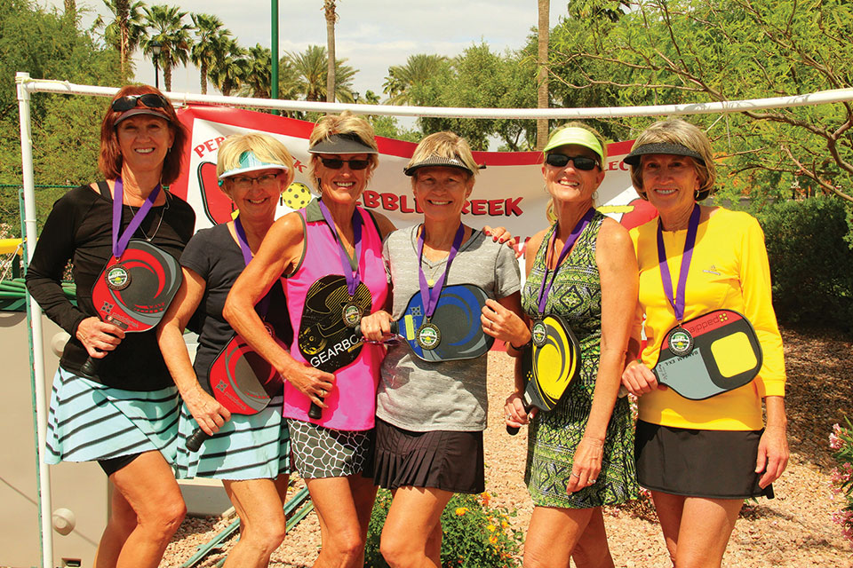 Women’s Doubles Pickleball champions PebbleCreek Post
