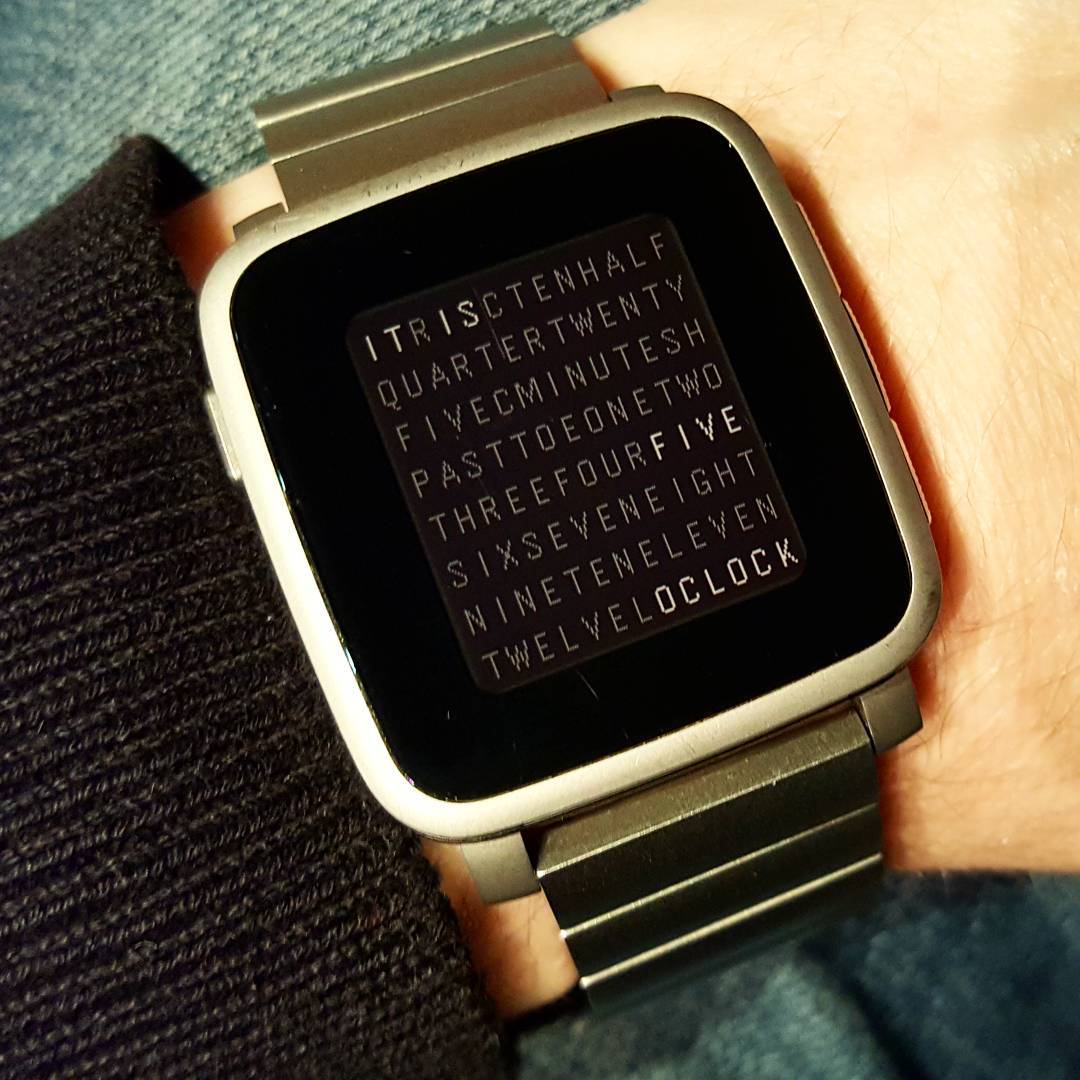 Word Clock Pebble Watchface Time Steel
