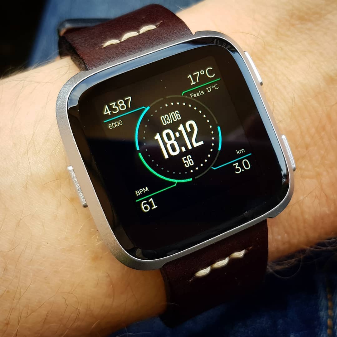 Flat Jarvis Fitbit Clock Face Versa