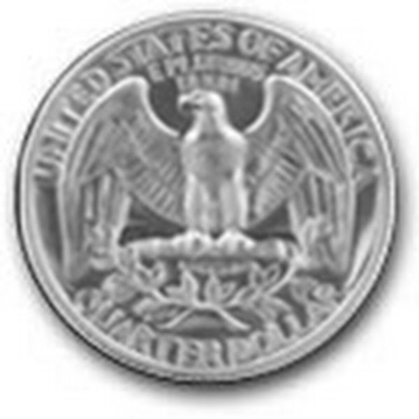 Original Washington Quarter Reverse Actual Size Image