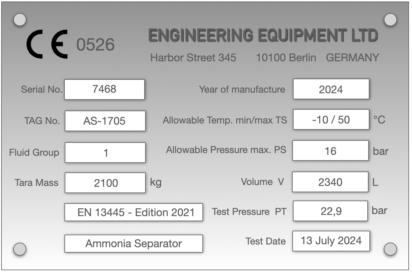 PED Marking Ensuring Traceability and safety informations
