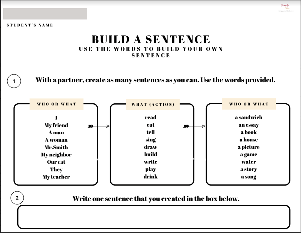 Sentence Structure Teaching Resources Pedagogue