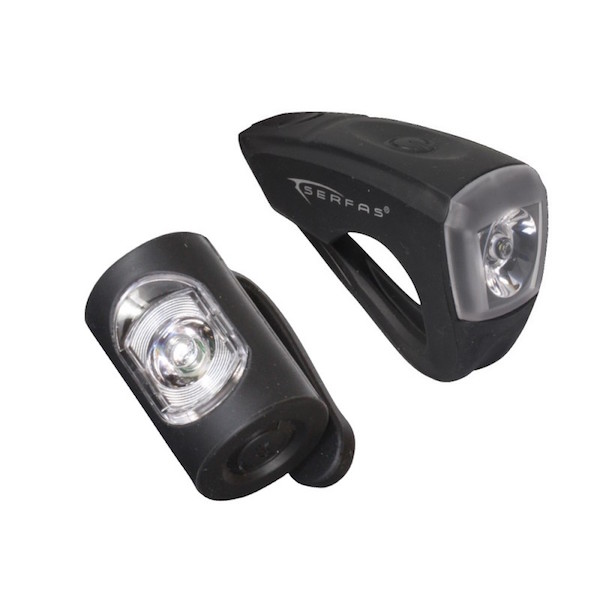 Serfas Silicone Bike Light Combo Pack PEDAL IQ