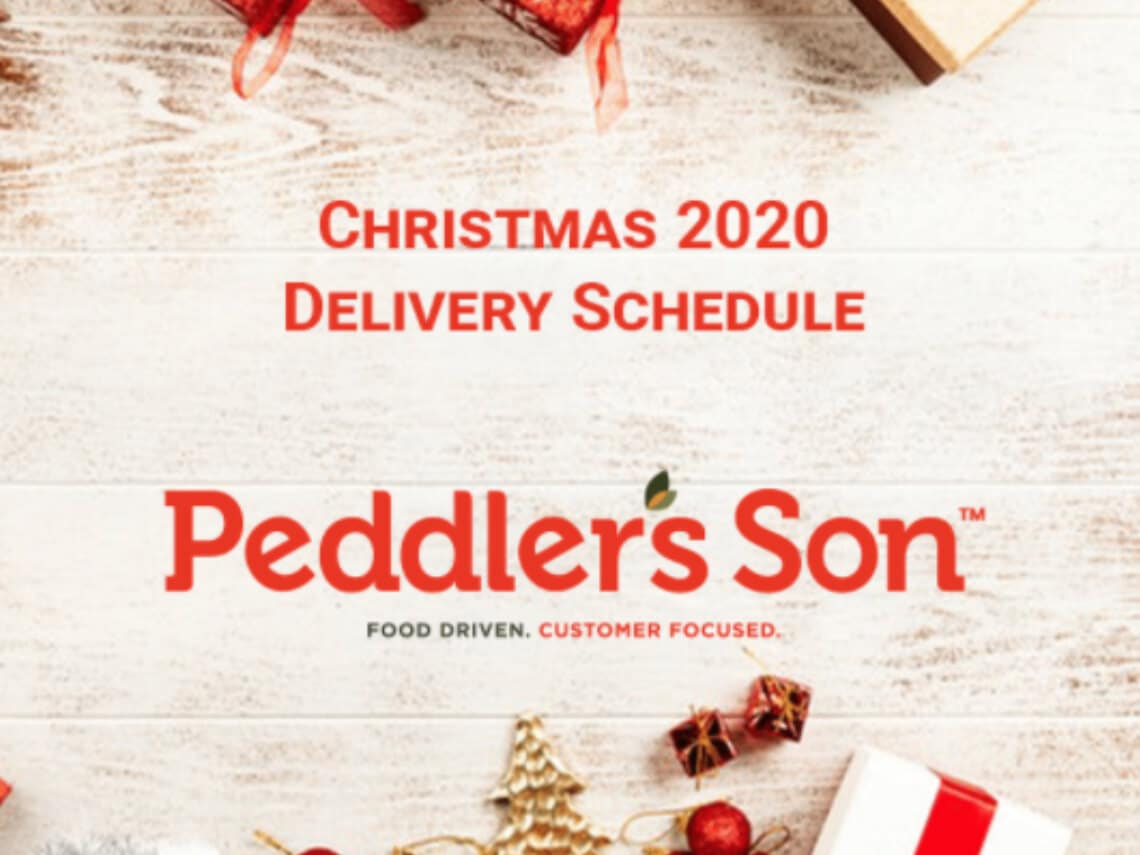 Christmas Delivery Schedule 2020 Peddler's Son