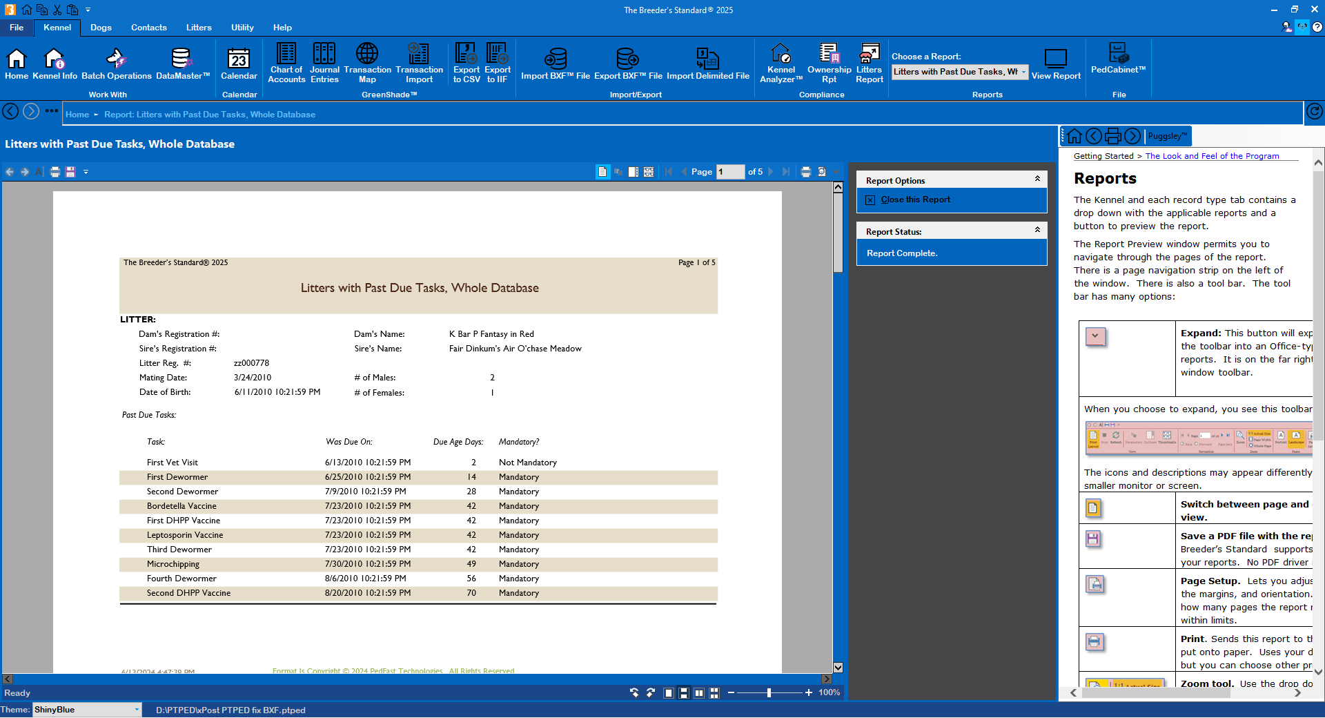 Dog Breeding Software, Pedigree Software by PedFast Breeder’s Standard®
