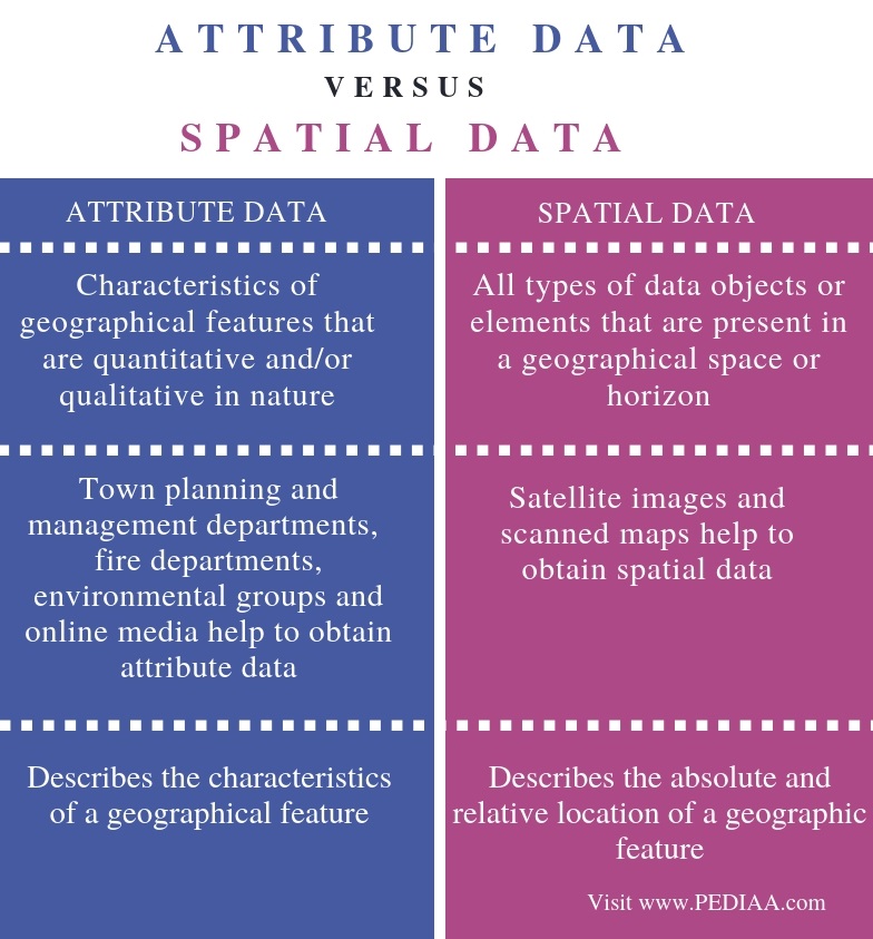 What is the Difference Between Attribute Data and Spatial Data