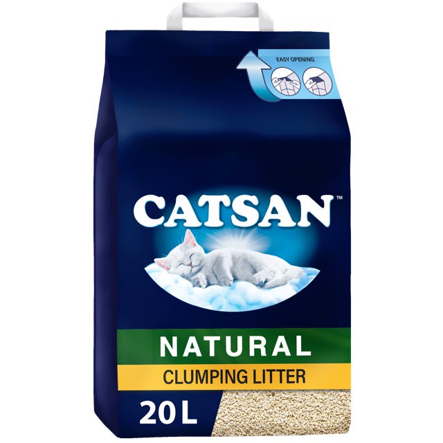 Catsan Natural Biodegradable Clumping Cat Litter 20L Peejay Pets