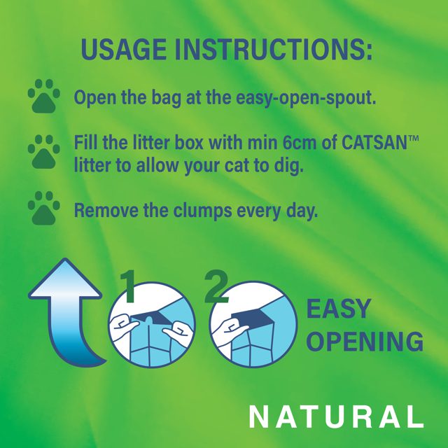 Catsan Natural Biodegradable Clumping Cat Litter 20L Peejay Pets