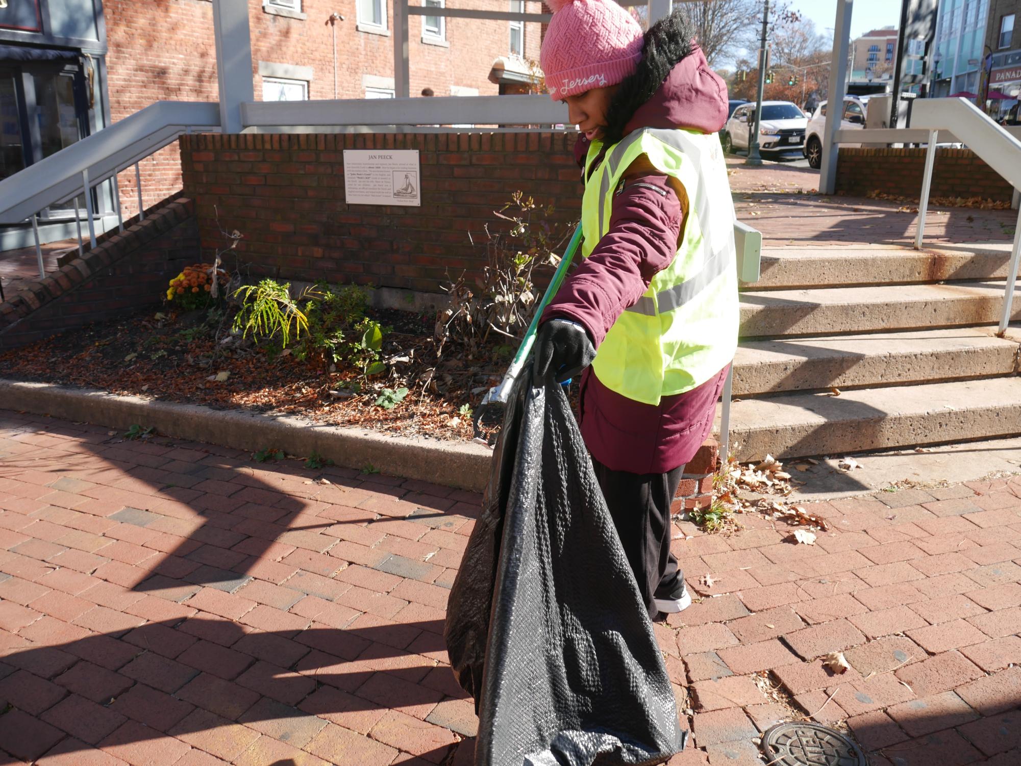 Cleanup team in downtown gains job skills by picking up litter