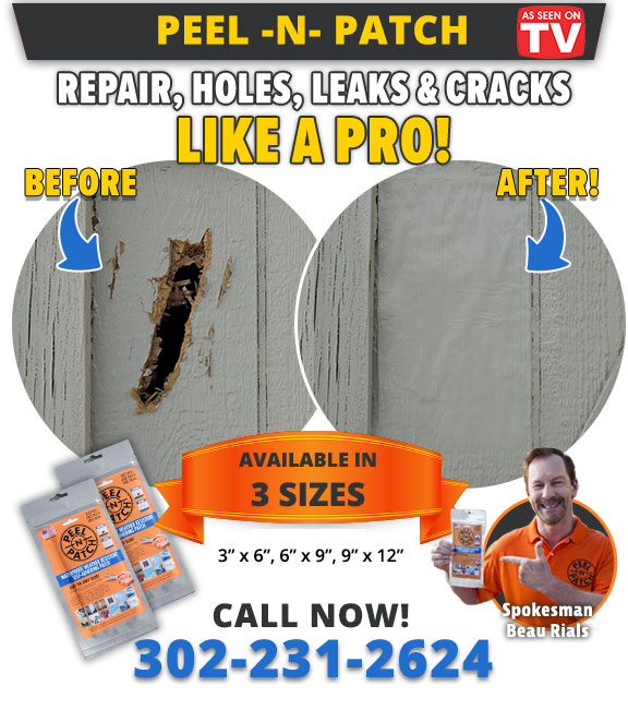 Peel N Patch Waterproof, Weather Resistant SelfAdhering Patch!