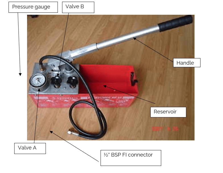 Pressure test of water service procedure PEER Construction policies and procedures