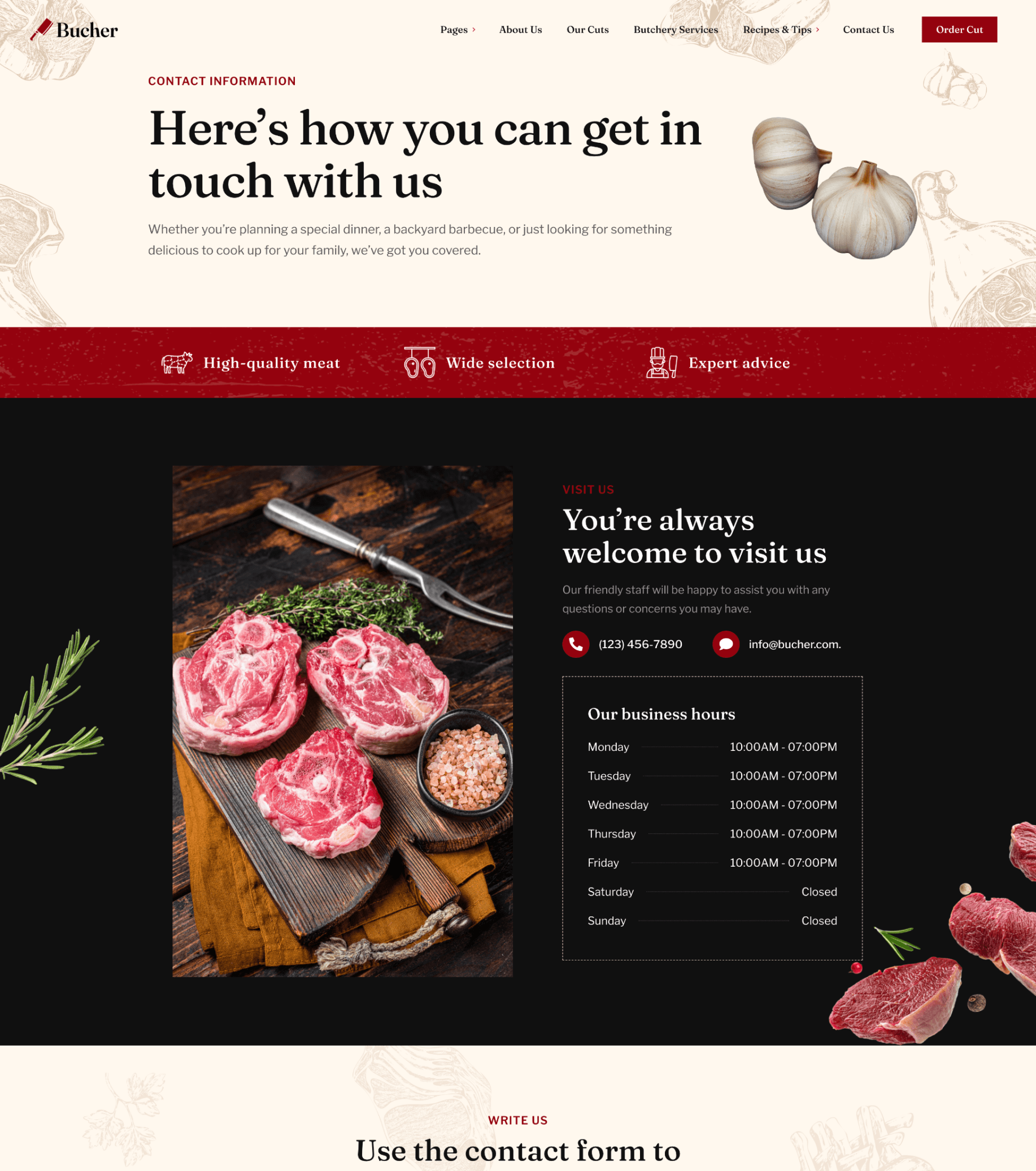 Bucher Meat Store & Butcher WordPress Theme