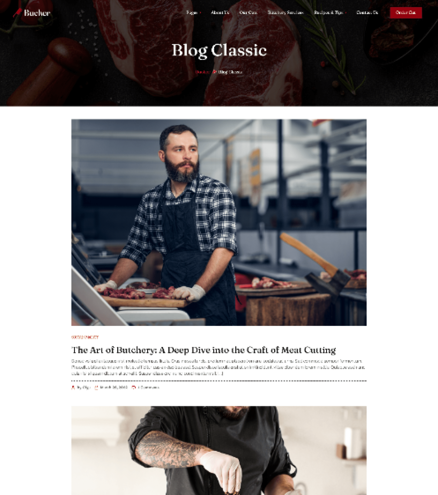 Bucher Meat Store & Butcher WordPress Theme