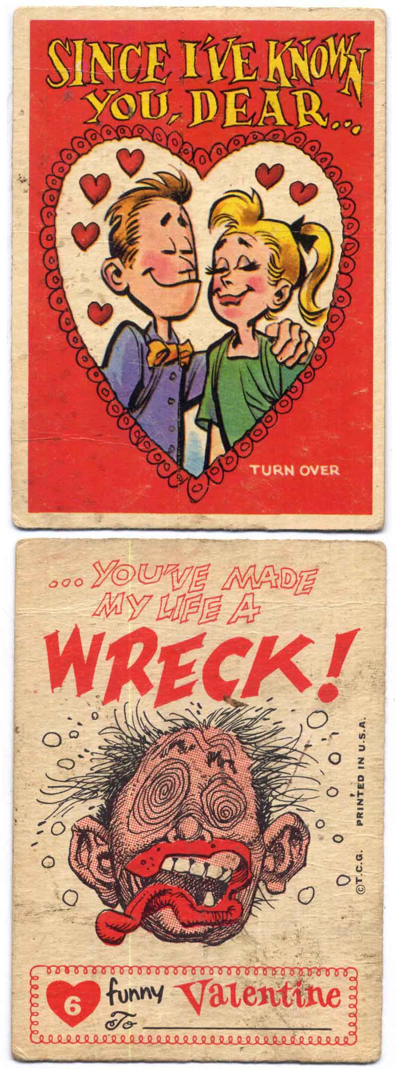 Topps Bubble Gum Card Valentines by Jack Davis... Peewee's blog