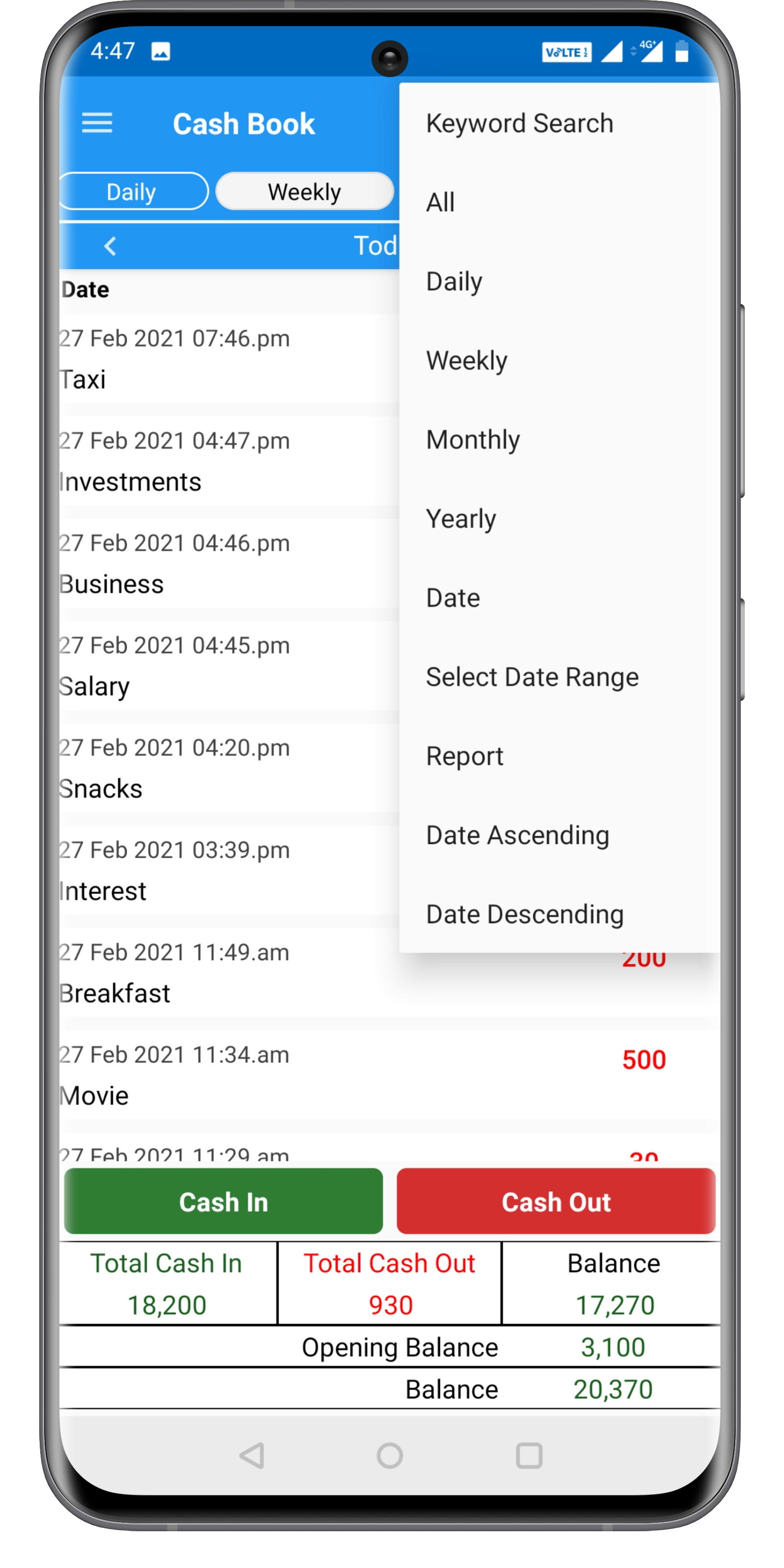 CASH BOOK Cash Flow Manager