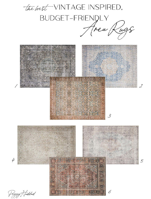 (THE BEST) Vintage Looking Rugs RoundUp // Peggy's Picks of the Week