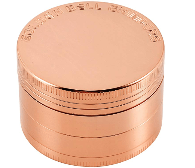 Golden Bell 4 Piece 2" Spice Herb Grinder Rose Gold P.E.I.LOCAL