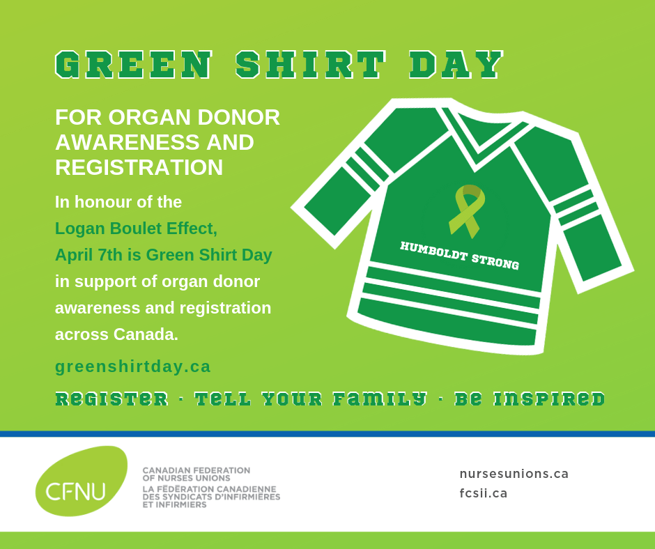 World Health Day & Green Shirt Day PEI Nurses Union