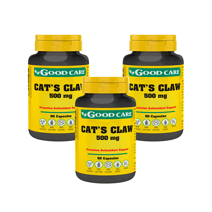 Cat’s Claw 500mg Pack 3 x 90 Cápsulas Good Care Peixe Verde