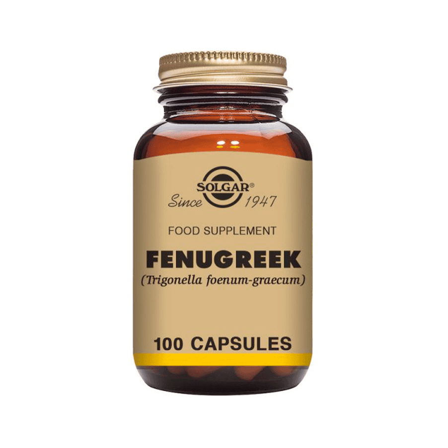 Fenu Greek 520mg 100 Cápsulas Solgar Peixe Verde