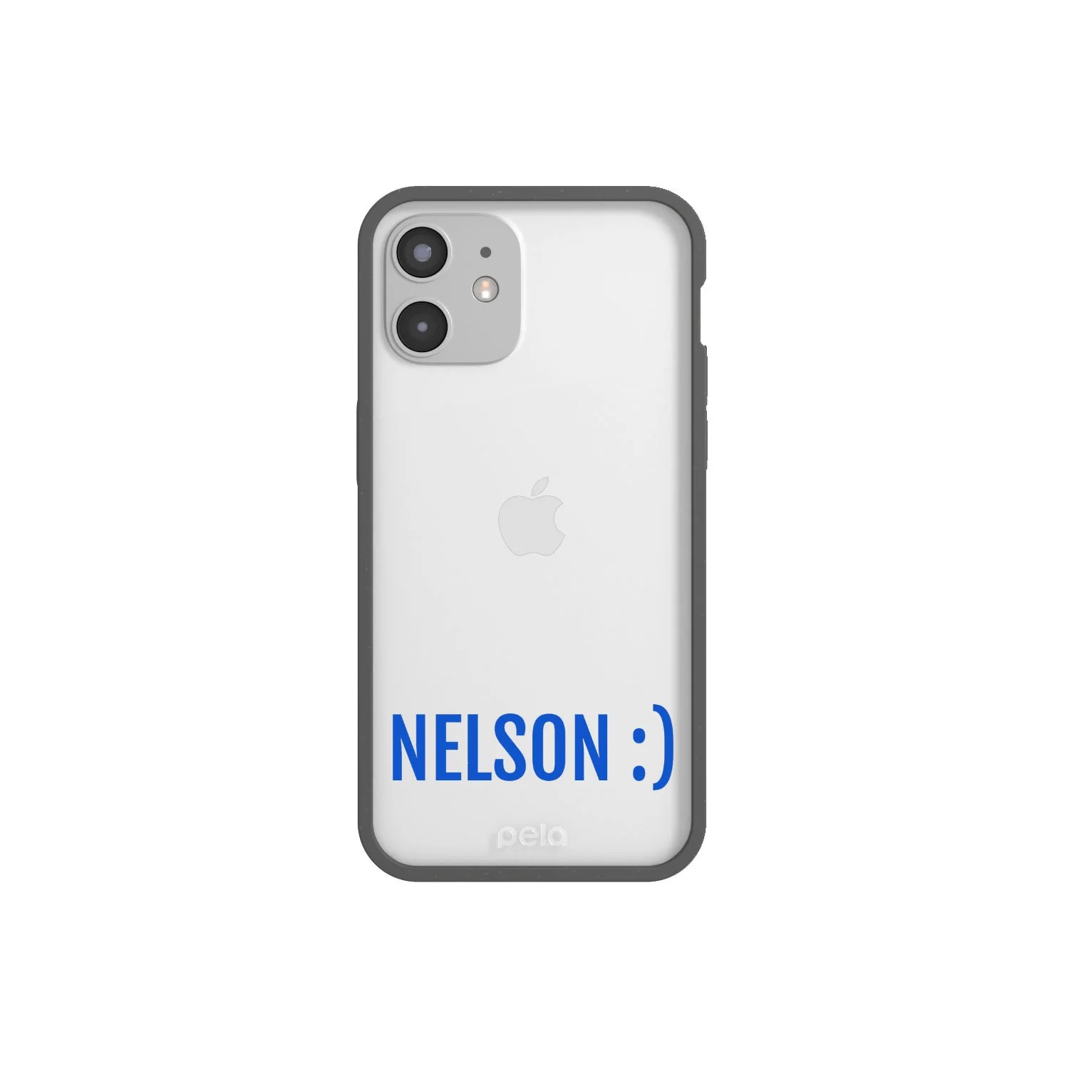 Clear iPhone 12/iPhone 12 Pro Case with Black Ridge Pela Case