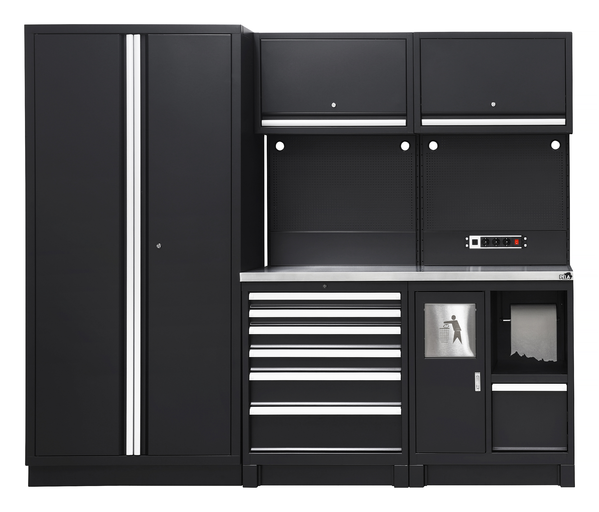 Buy Modular storage system, left side edition, black at Pela Tools