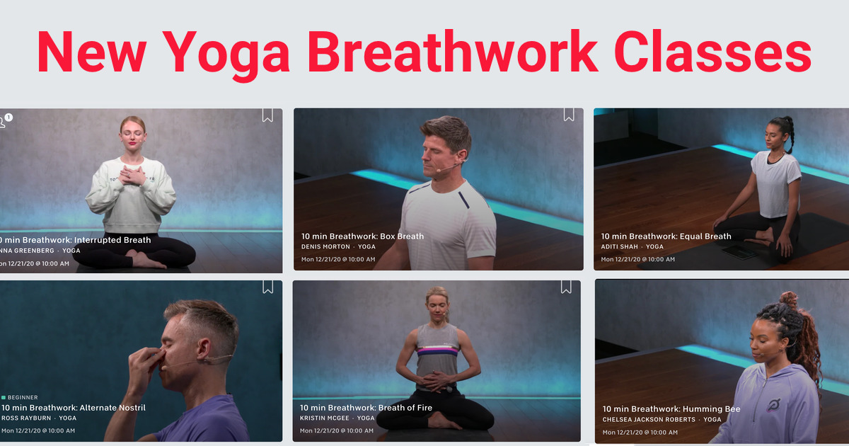 Peloton adds Breathwork / Yoga Breathing Technique Classes - Peloton Buddy