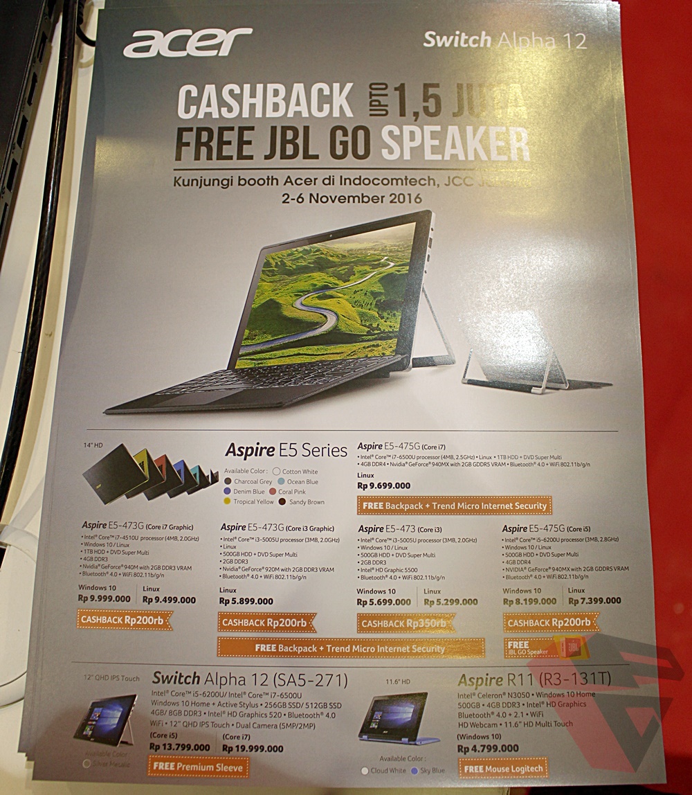 2016 Promo Laptop Gaming MSI dan Acer Pemmzchannel