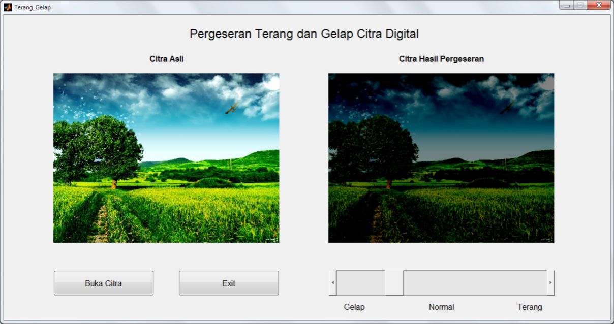 Intensity Adjustment menggunakan GUI MATLAB Pemrograman Matlab