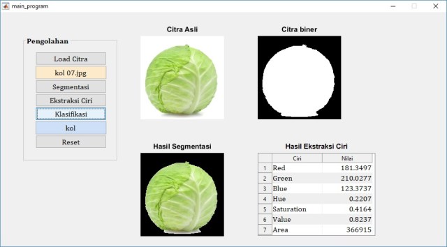 Klasifikasi Jenis Sayuran Menggunakan Algoritma PCA dan KNN | Pemrograman  Matlab