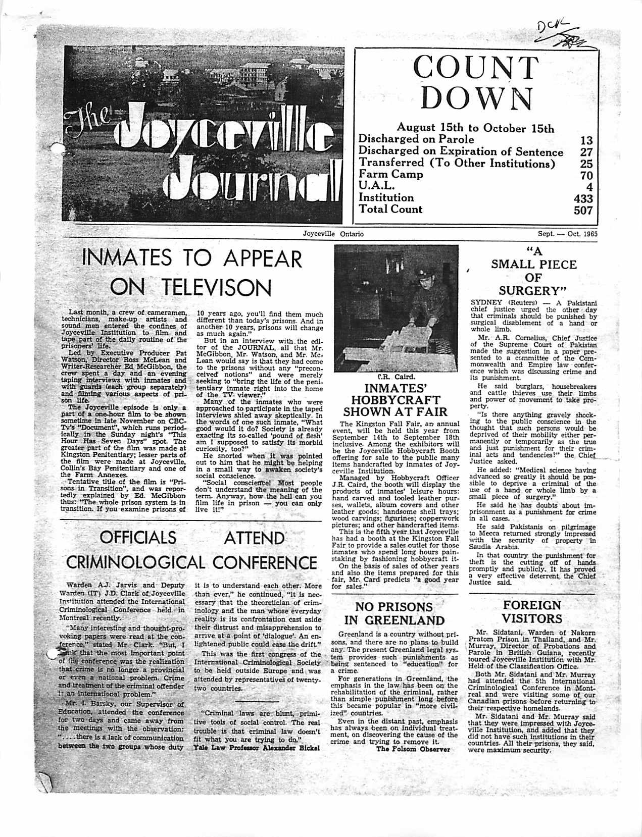 Joyceville Journal Archive Penal Press