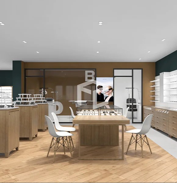 Custom Optical Display furniture and Eyewear Store Interior Design