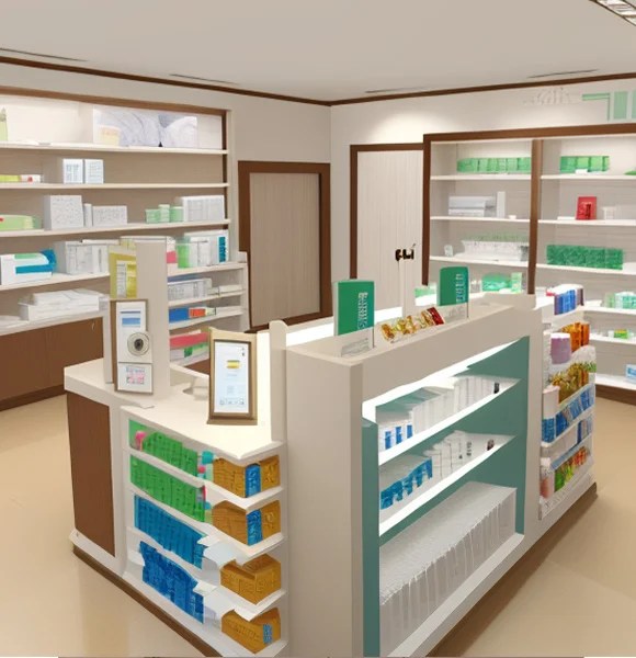 Medical Pharmacy Display Design Custom Pharmacy Fixtures Penbo Display
