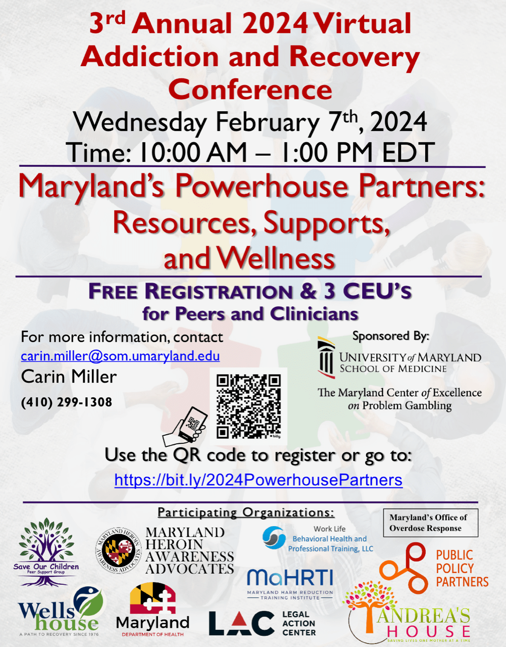 3rd Annual 2024 Virtual Addiction and Recovery Conference Maryland’s