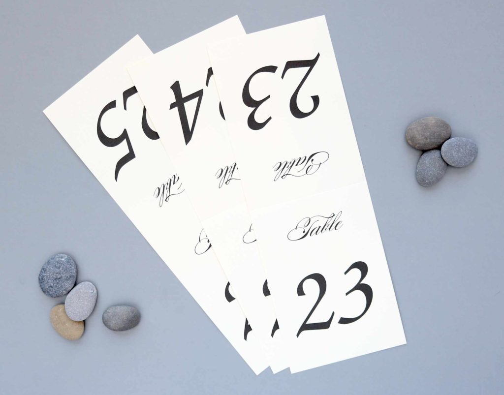 Double Sided Table Numbers PenDance