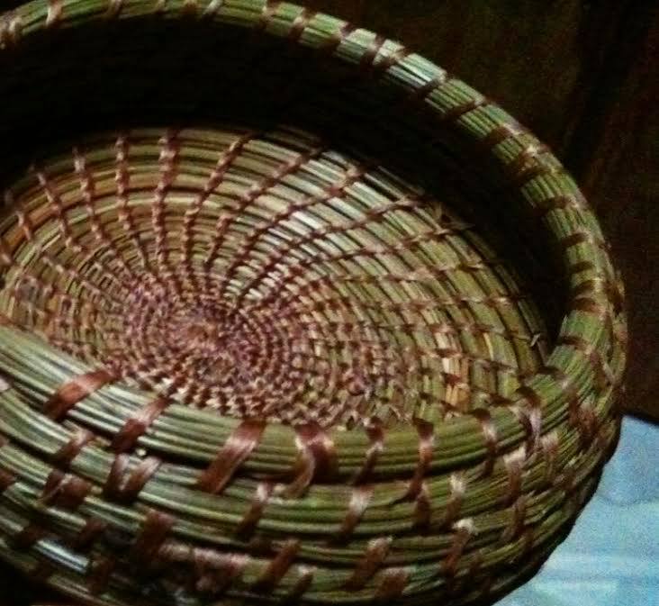 Pine Needle Basket Home & Living Baskets & Bowls