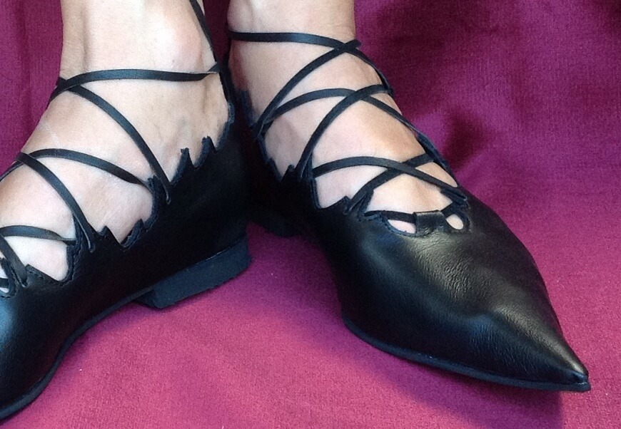 Gothic pixie shoes Pendragon Shoes