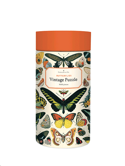 Butterflies, Vintage Puzzle rompecabezas 1000 piezas. Rompecabezas