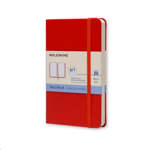 Moleskine Art, Sketchbook, Large,Red, Hardcover libreta blanca