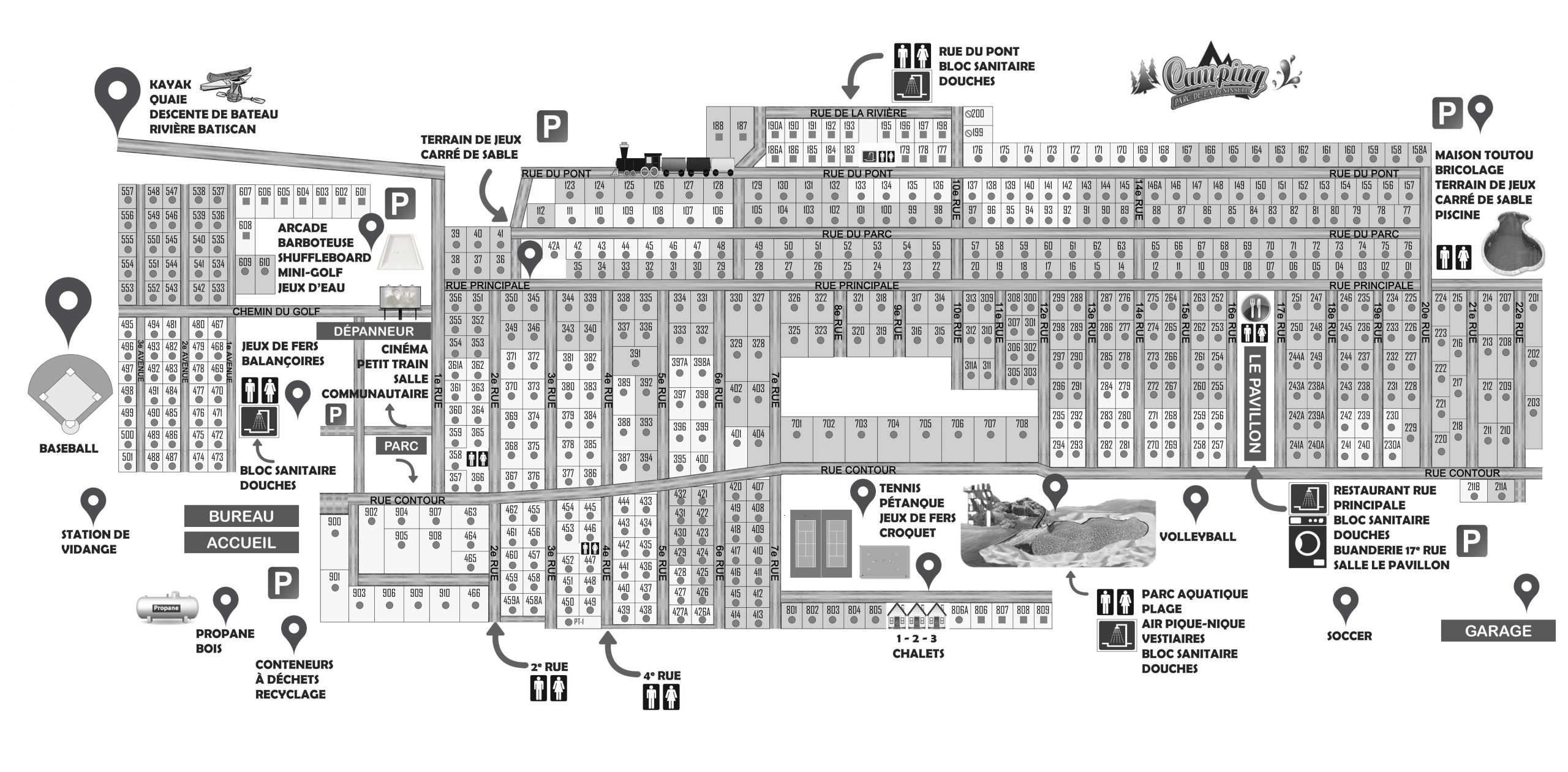 PLAN Camping Parc de la Péninsule