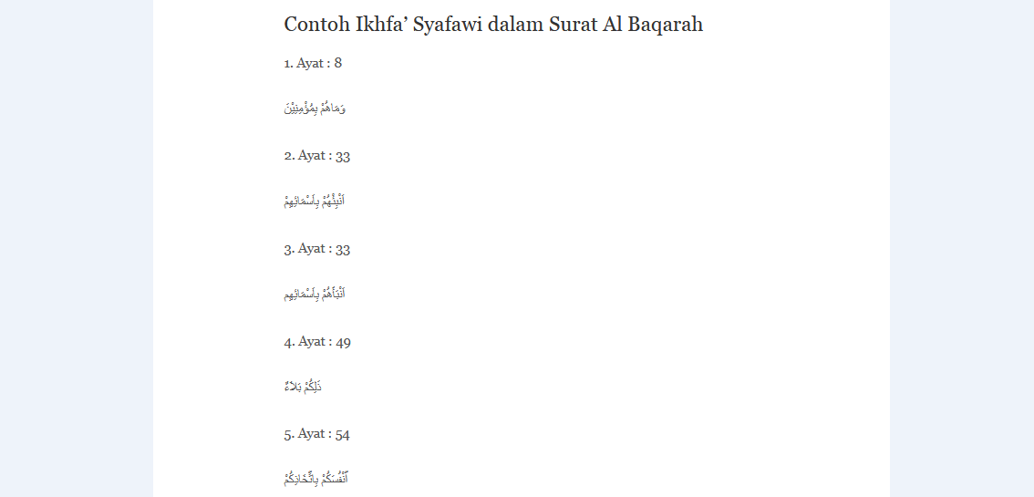 Ikhfa Syafawi Explanation