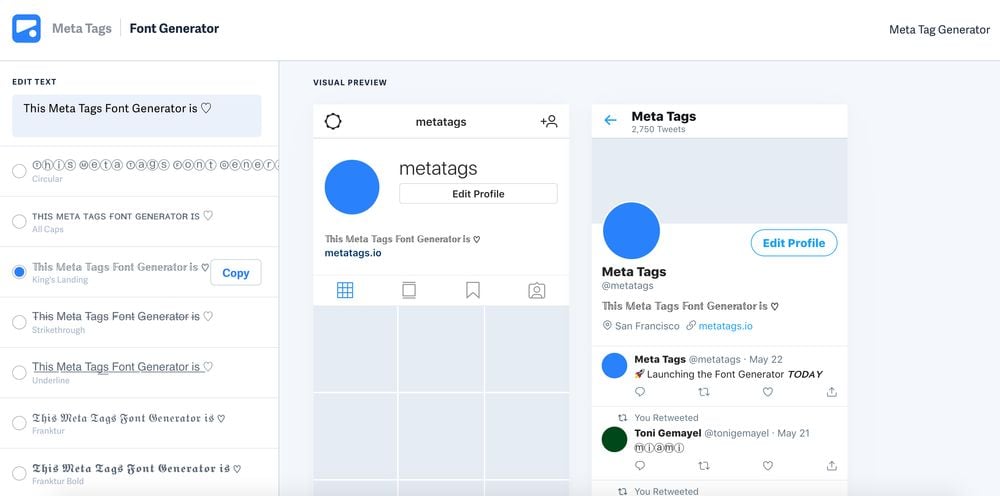 Fonts for Instagram Top Font Generators You Can Copy and