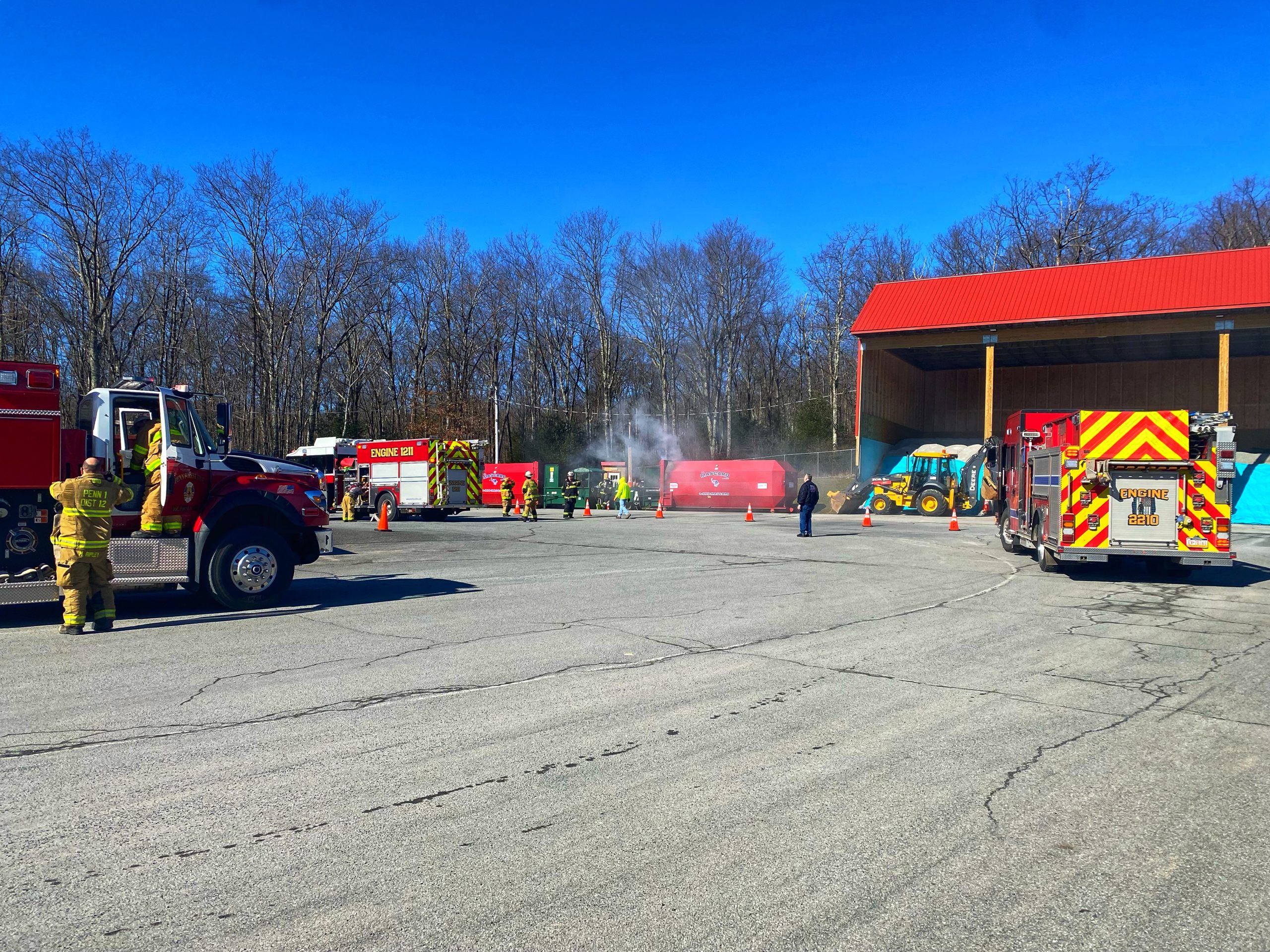 Dumpster Fire at Transfer Station Penn Forest Township Fire Company
