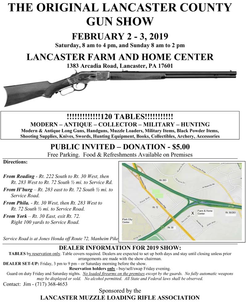 Lancaster County Gun Show 2019 Pennsylvania Gun Show dates, times