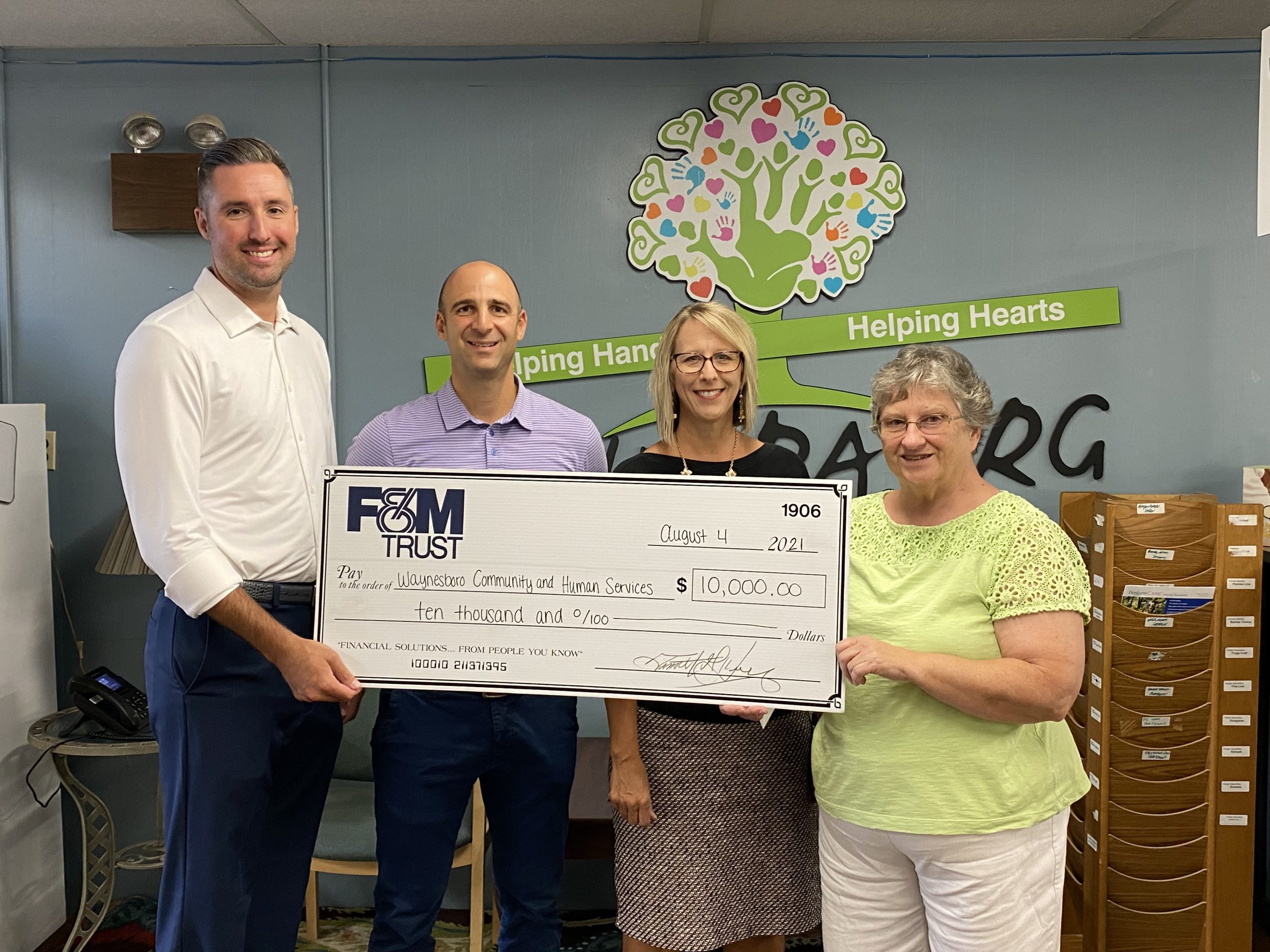 F&M Trust Donates 10,000 to Waynesboro Community and Human Services