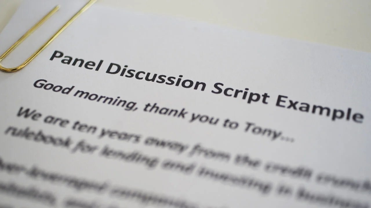 Panel Discussion Script Example Free resources Penny Haslam